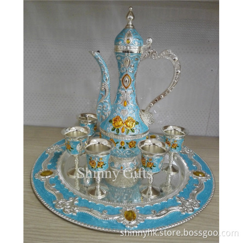 Fashion Home Decorative Art Enamel Luxury Wine Set TXX
